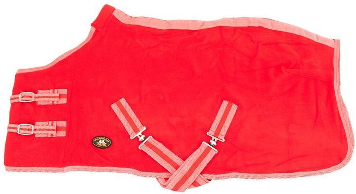 MHS Fleecedeken Happy Plus red 125cm