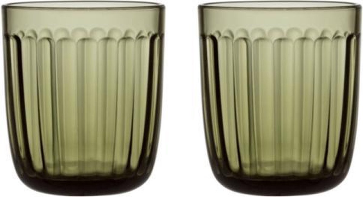 Iittala Raami Glazen 26cl mosgroen 2stuks