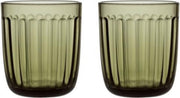 Iittala Raami Glazen 26cl mosgroen 2stuks