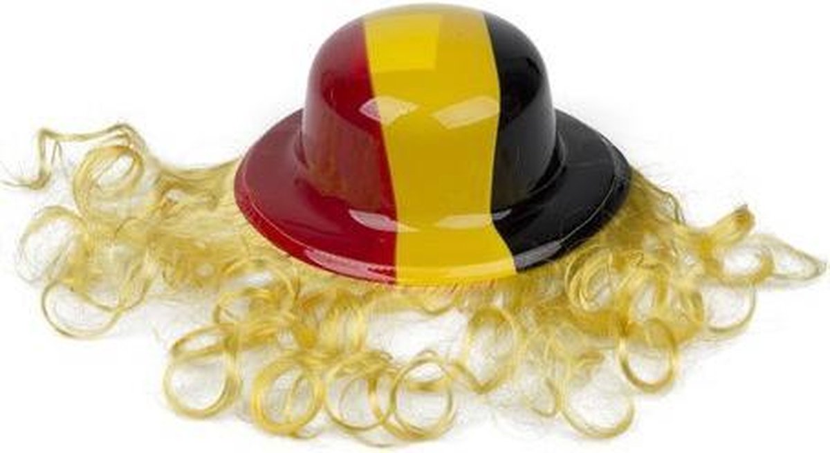 België Supportershoed Met Haar 26 X 22