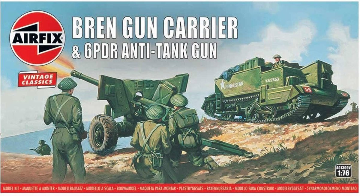 Airfix - Bren Gun Carrier & 6 Pdr At Gun (Af01309v)
