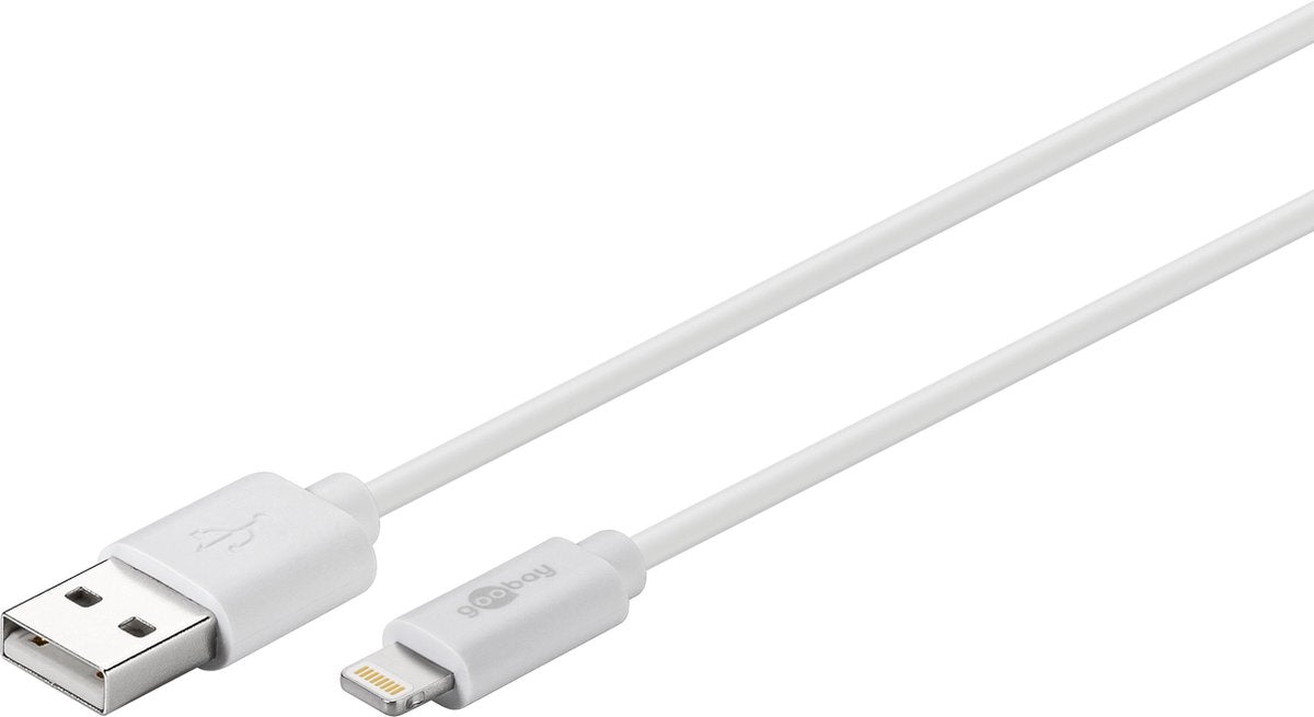 Goobay 54600 kabeladapter/verloopstukje Apple Lightning USB-A 2.0 Wit