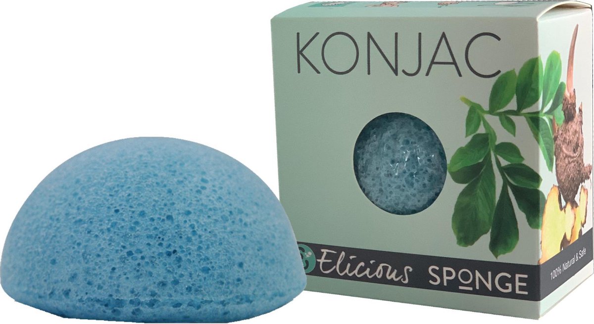 Elicious Konjac gezichtsspons met bosbes