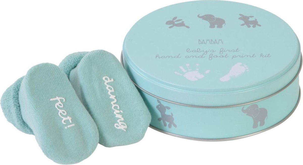 Giftbox Lagoon plaster tin with Socks