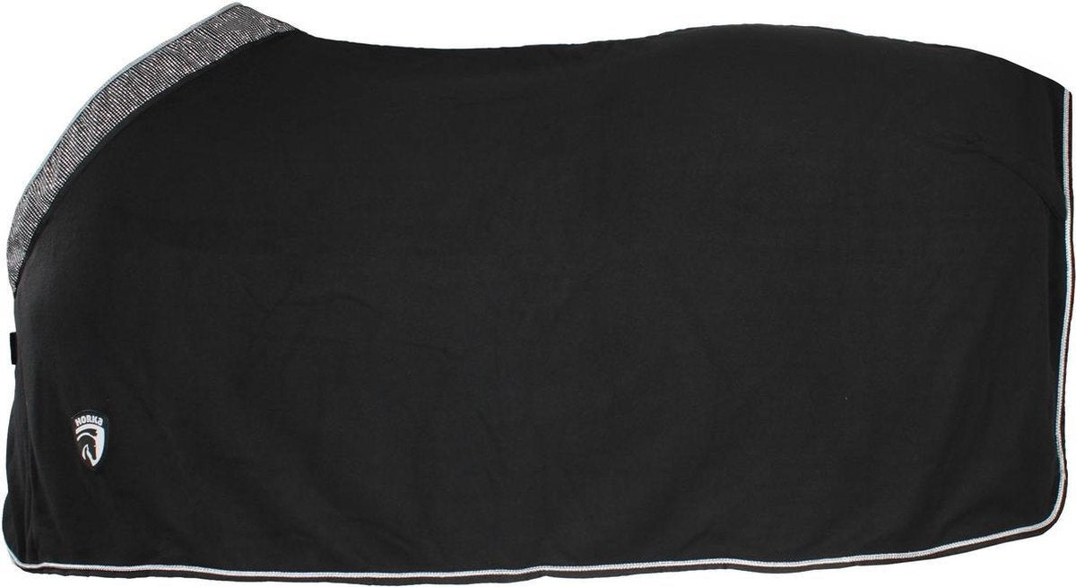 HORKA FLEECE DEKEN DIAMANT KRAAG 165/215 Zwart