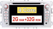 Ford Focus S-Max Mondeo Galaxy C-Max Kuga Android 10 navigatie DVD speler Bluetooth USB WiFi  ZILVER