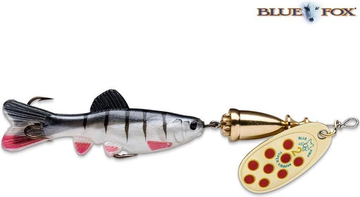 Blue Fox Vibrax Chaser  - 9 cm - goud