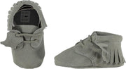 XQ Leren babyschoentjes Mochachins Grijs