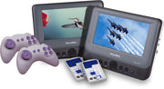 Salora DVP7748DUO+GC - Portable DVD speler - 2 DVD spelers - 2 schermen (7 inch) - Accu -  USB - SD - Games - Accessoires