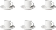 Mammoet Budgetline set 6 Kop + schotel 14 cl 13.5 cm Wit Porselein 506946