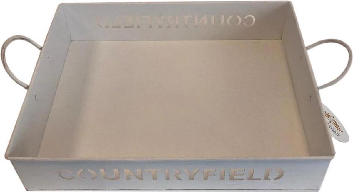 Countryfield Dienblad 38cm breed wit metaal