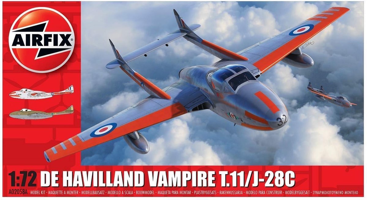 Airfix - Dehavilland Vampire T.11 / J-28c (Af02058a)