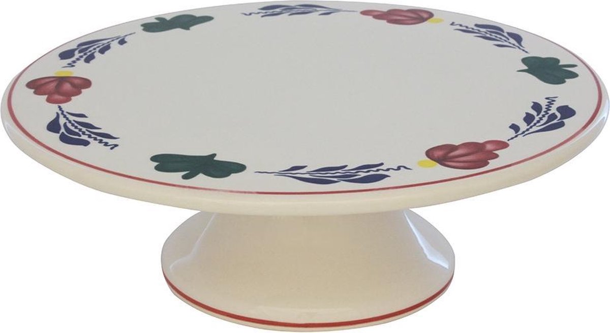 Boerenbont taartplateau op voet 23 cm