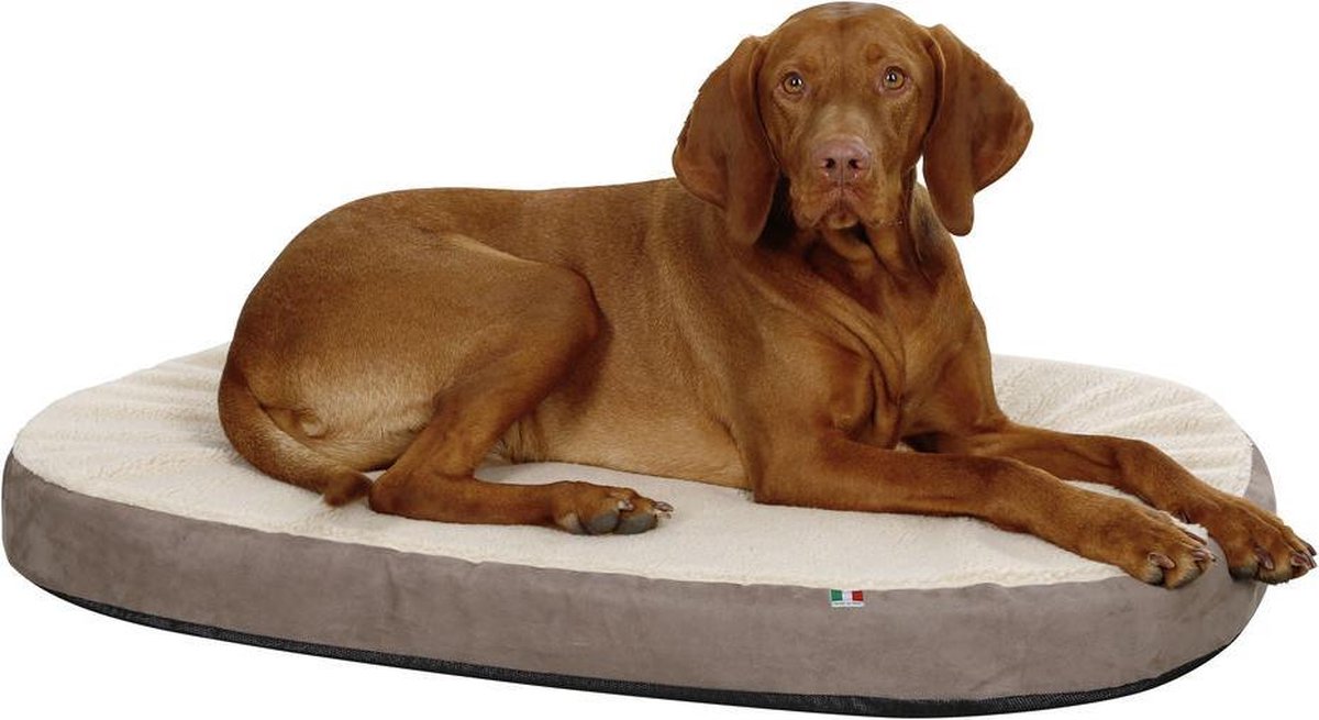 Orthopedisch hondenkussen Ovaal "Beige/grijs" (120*72*8) - orthopedische hondenmand - orthopedische hondenbank