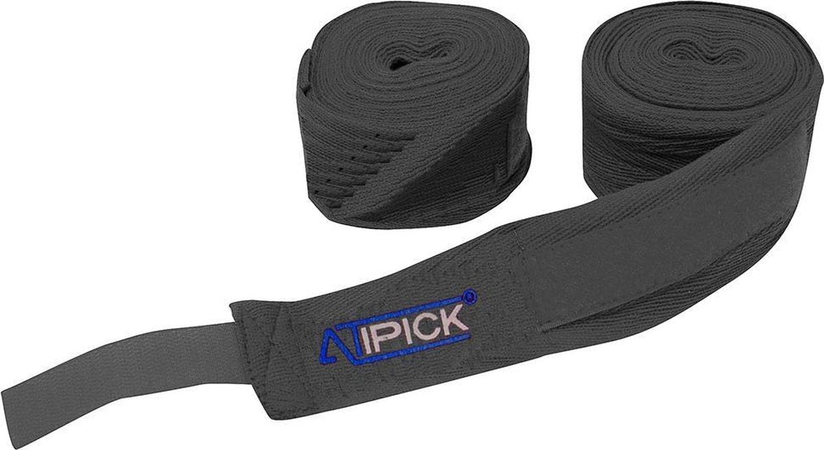 Atipick Boksbandage 5 M X 5 Cm Katoen/velcro Zwart
