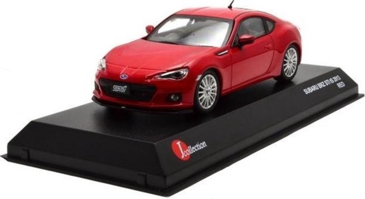 Subaru BRZ STI tS 2013 (Rood) (10 cm) 1/43 J collection Kyosho - Modelauto - Schaalmodel - Model auto - Miniatuurauto - Miniatuur autos