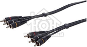Tulp Kabel 3x RCA Male-3x RCA Male