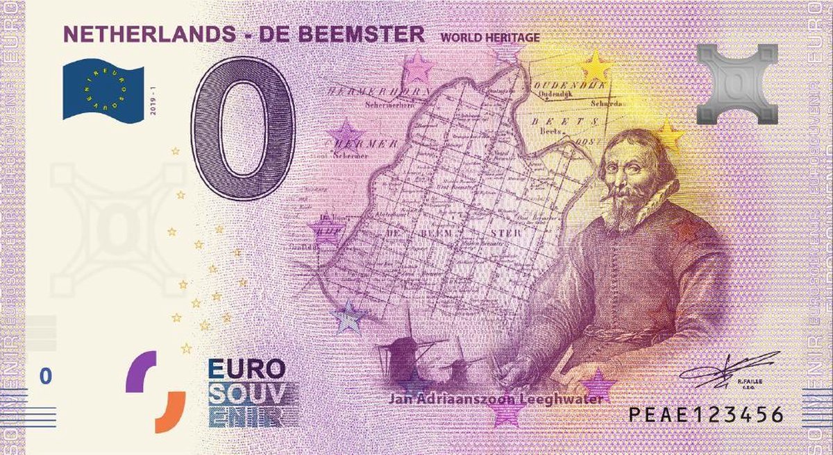 0 Euro Biljet 2019 - De Beemster