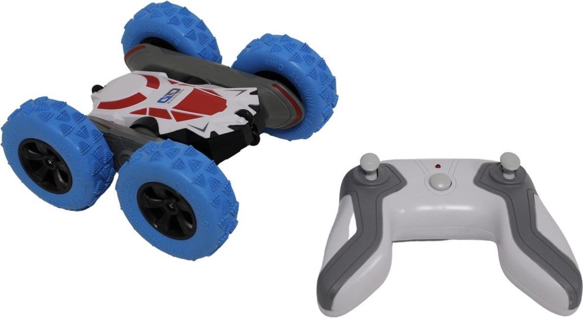 Bestuurbare auto - RC - RC Auto - Stunt Car -  360°-12km p/u-tot 35 Meter -Radiografische Auto - Blauw- Stunt Auto - oplaadbare accu-4Wheel Drive