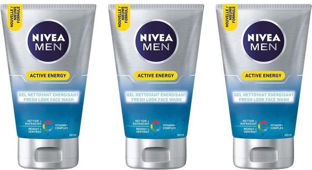 Nivea Men Active Energy Voordeelbox - 3 x 100 ml