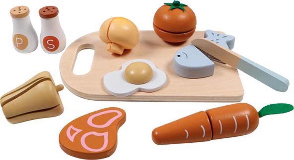 Tryco - Wooden Chopping Board With Food