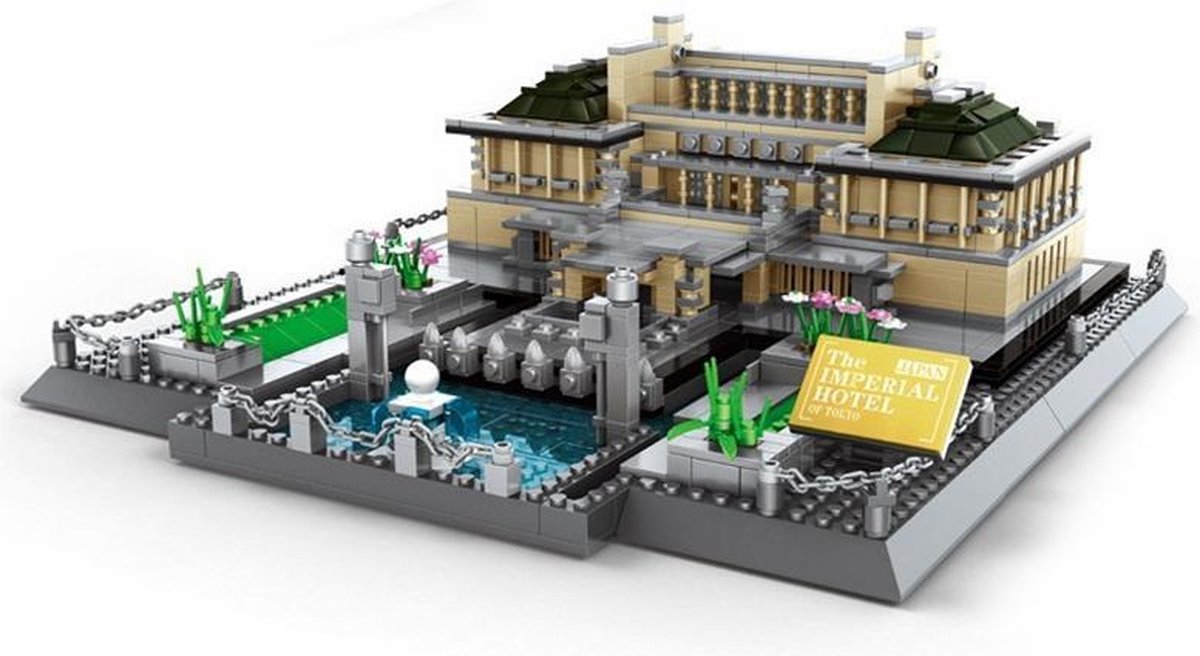 Wange 5226 The Tokyo Imperial Hotel - 1373 bouwstenen - Lego Compatibel - Bouwdoos