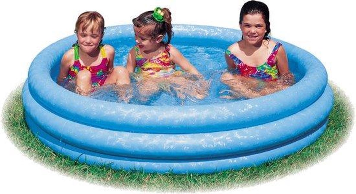 Intex blauw opblaasbaar zwembad (vanaf 3 jaar) - met reparatiesetje