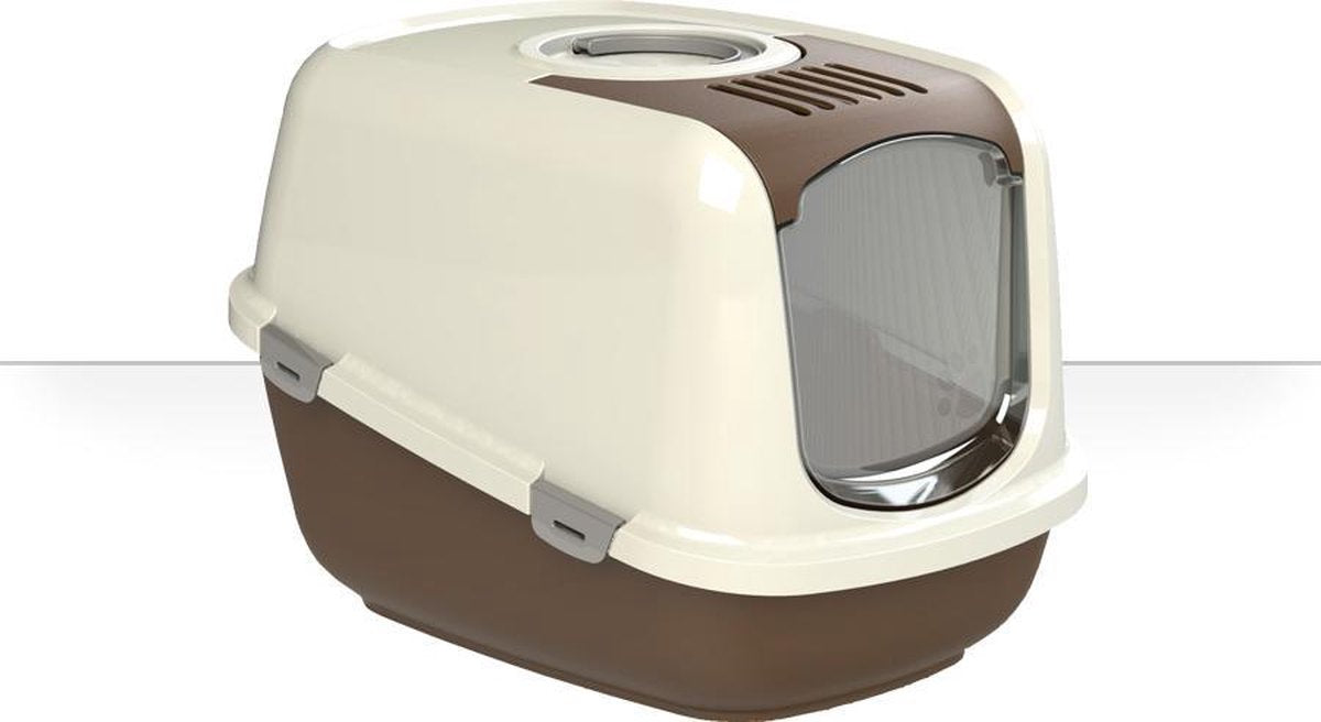 PeeWee EcoDome Kattenbak XXL-   Bruin/Ivoor 66.5 x 48.5 x 46.5 cm