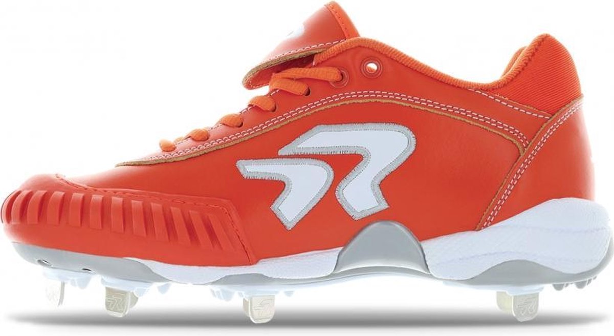 Ringor Dynasty Softbalschoenen met Metalen Spikes en Pitching Toe (PTT) - Oranje - US 10