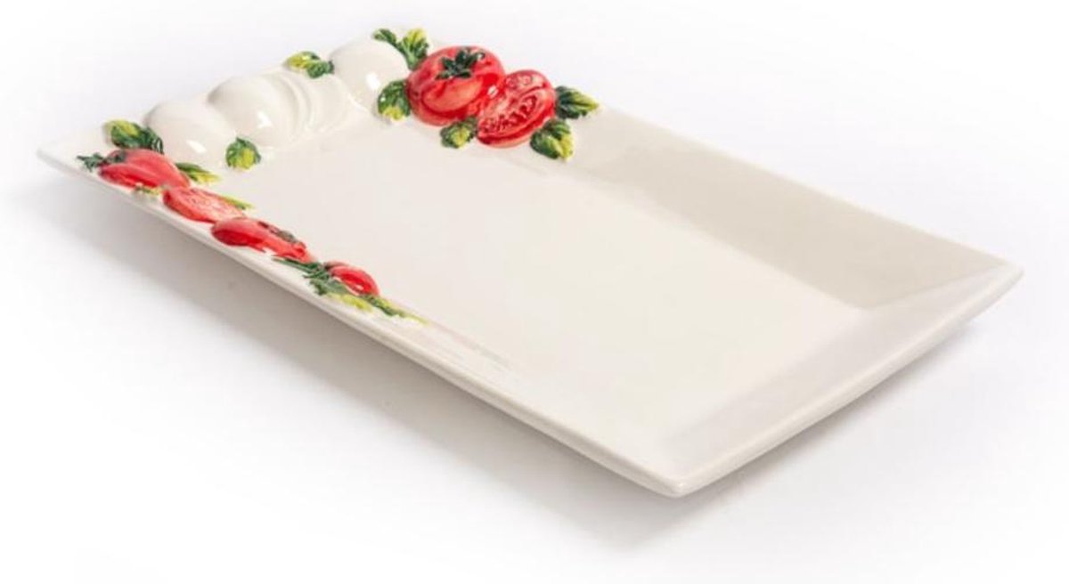 Rechthoekige schaal tomaat en mozzarella 36 x 21 cm | P080 | Piccobella