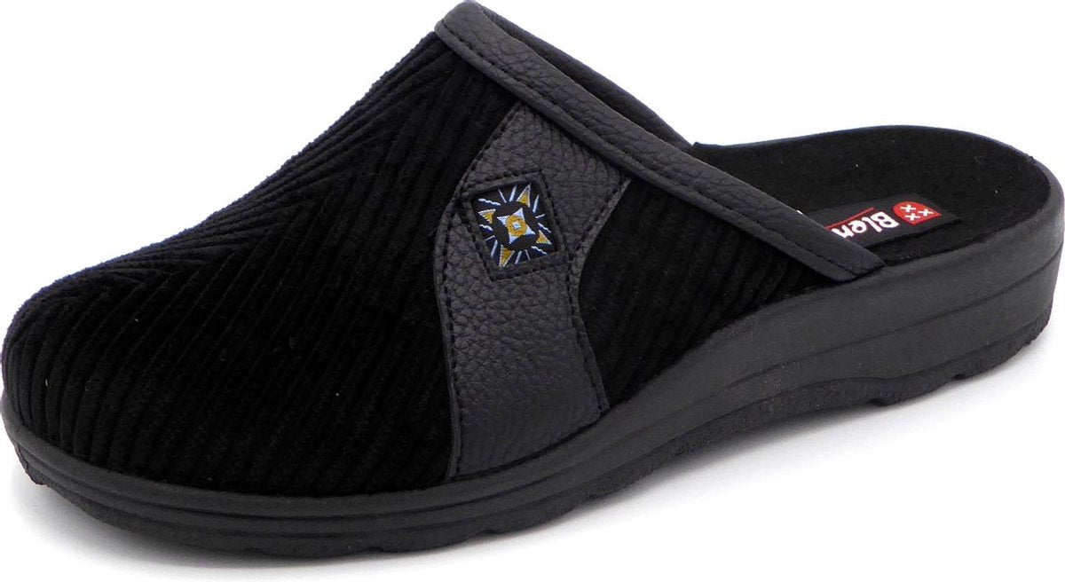 Blenzo Heren Pantoffels - 7864 - Corduroy - Muil - Zwart - Maat 40