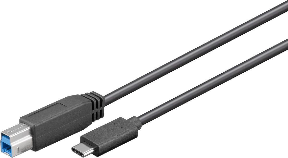 Goobay 67986 USB-kabel 1 m USB 3.2 Gen 1 (3.1 Gen 1) USB B USB C Zwart