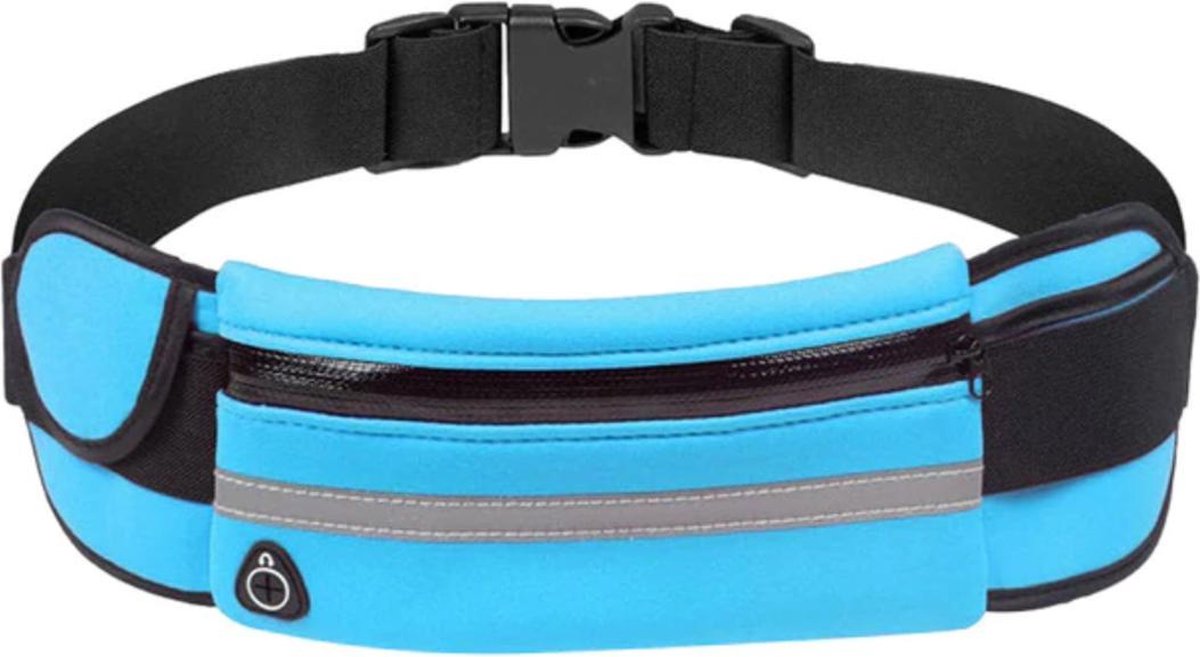 Hardloop heuptas-Blauw-telefoonhouder-Koptelefoon- Rennen - Opberg- Tas- Heup-Sport-Hardlopen-Sportief