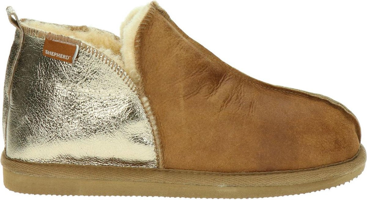 Shepherd Annie dames pantoffel - Camel - Maat 37