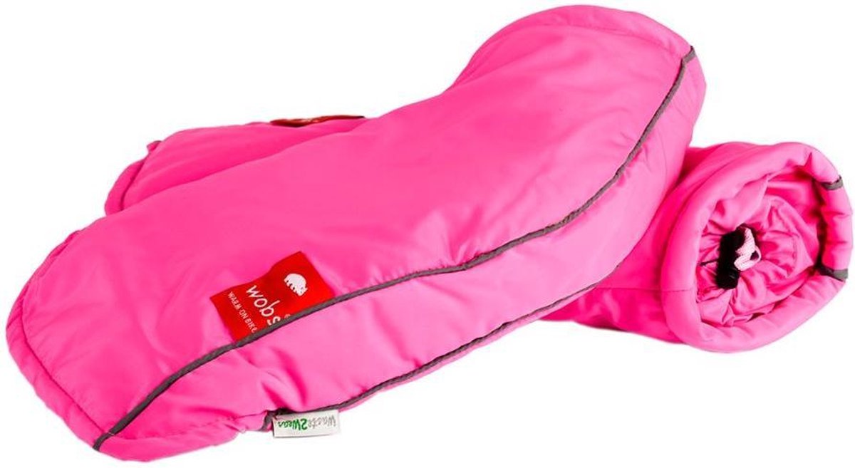 WOBS handwarmers voor op de fiets Bike Pogies - Fluo Pink