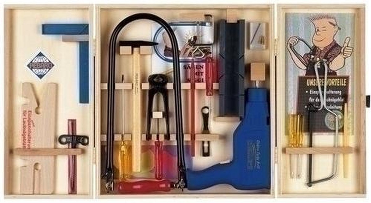 Pebaro figuurzaagset in houten kast 408S