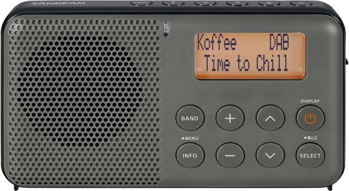 Sangean Pocket 640 - DPR-64 - Pocket radio met DAB+/FM en wekker - Grijs/Zwart