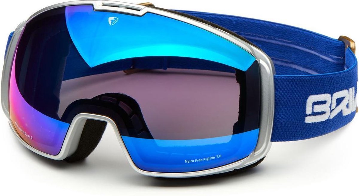 Briko Nyira Free Fighter 7.6 Ski Goggles With 2 Lenses SILVR BL GLD - BM3P1 - Maat One size
