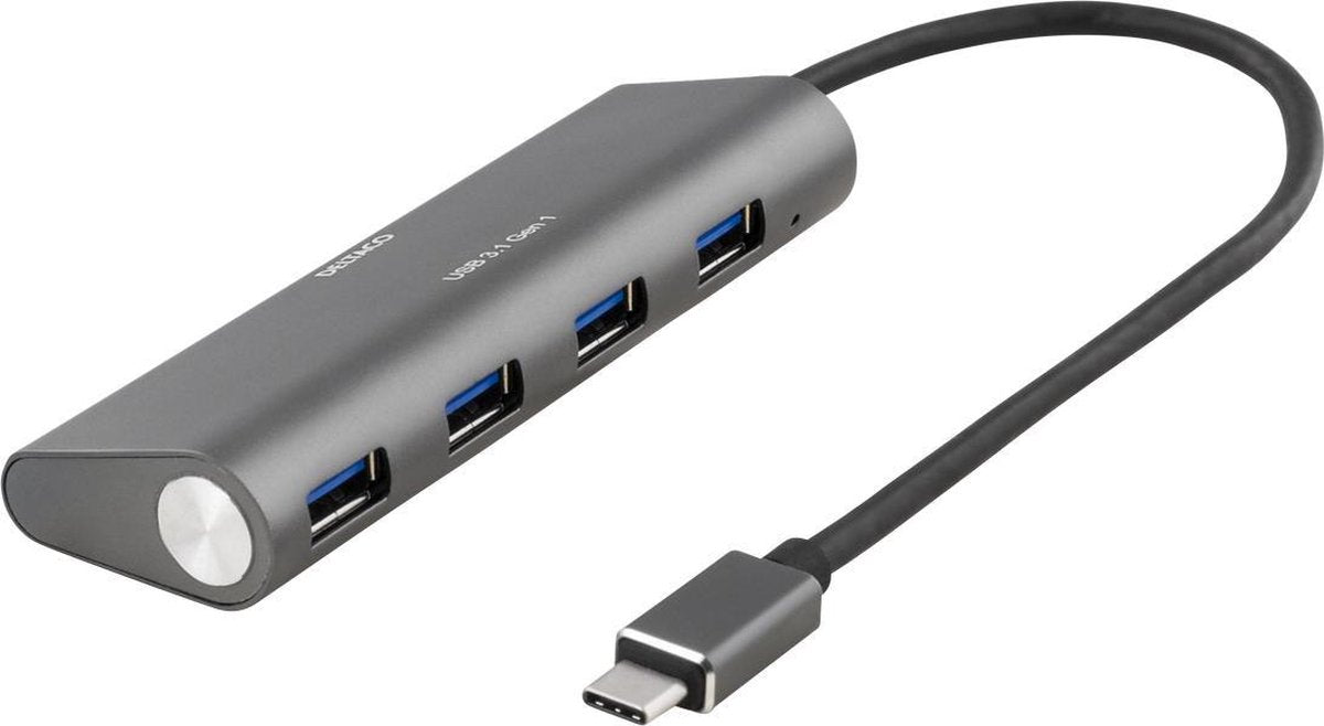 DELTACO USBC-1207 4-poorts USB-hub