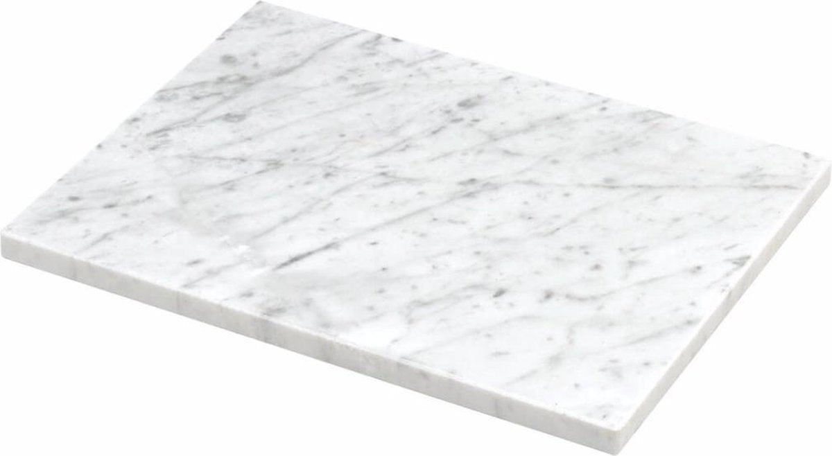 Marmeren Plaat Wit  45x35cm - Chocolade Plank - Marble Serveerplank Snijplank - Echt Marmer - LuxuryQuarry®