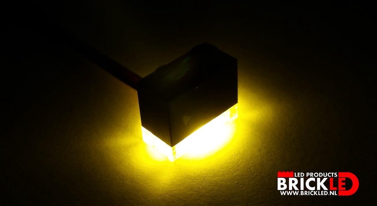 BrickLED 3 x Standaard lampje - Geel - Verlichting voor LEGO