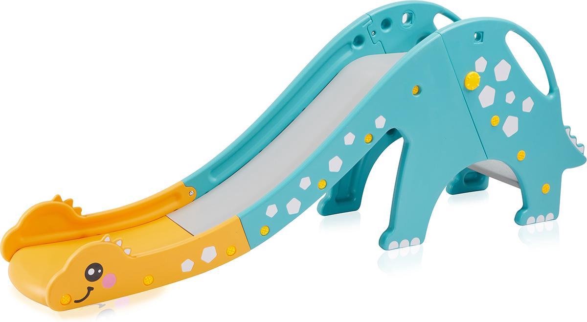 Kinderglijbaan Brontosaurus in turquoise/ geel