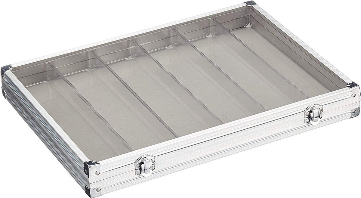 SAFE Aluminium vitrine cassette met 6 vakken - 396 x 304 x 47 mm
