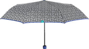 Perletti Mini-paraplu Dames 97 Cm Microfiber Zwart/wit/blauw