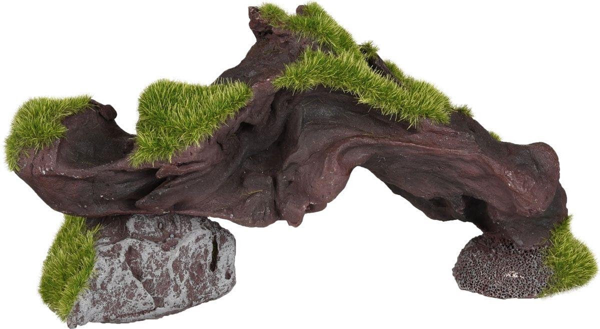 Aquarium decoratie Kozma stronk + mos - 17 x 4 x 8 cm