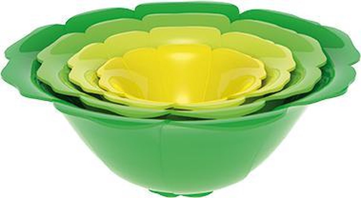 Zak!Designs Kitchen & Garden Sla Serveerschalen - Melamine - Set van 4 Stuks - Ø27
