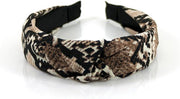 Haarband - Diadeem - naturel kleur - slangenprint - dameshaarband - silk look - Haarbanden zijn weer helemaal hot! Zo geef jij je look heel eenvoudig net dat beetje extra.