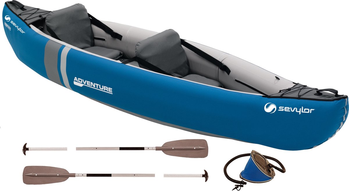 Sevylor Adventure Kayak Kit - Opblaasbaar - 2-Persoons - Inclusief Peddels