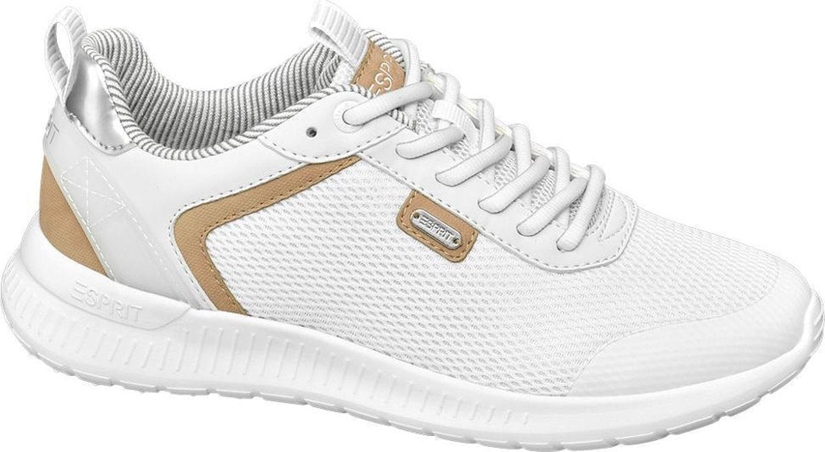 Esprit Dames Witte sneaker metallic - Maat 36