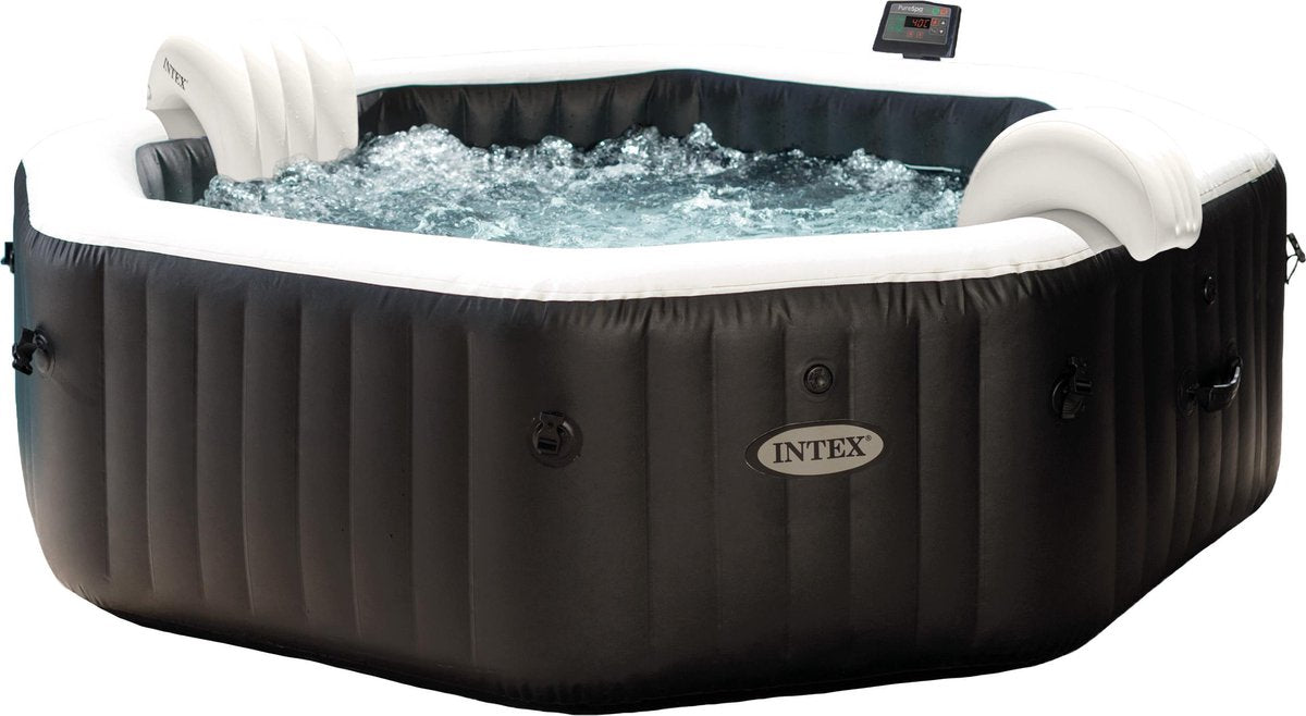 Intex - Jet & Bubble Deluxe - Jacuzzi - 218 x 71 cm -  Zwart